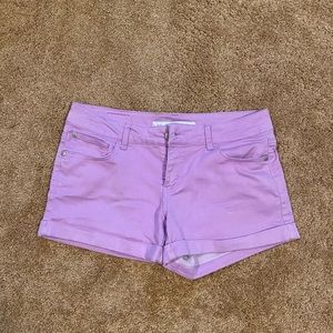 Low Rise Purple Jean Shorts
